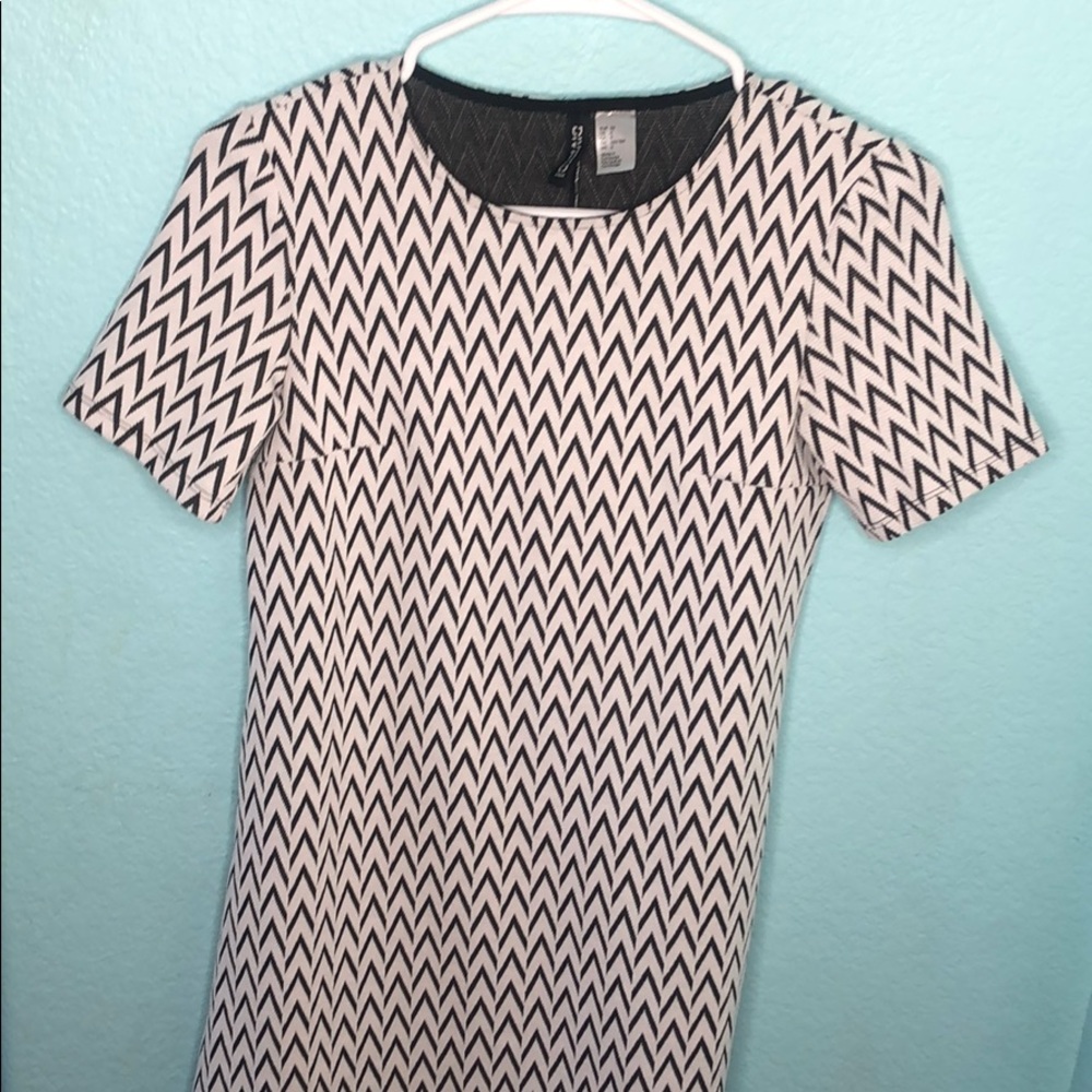 Black and White Patterned Dress